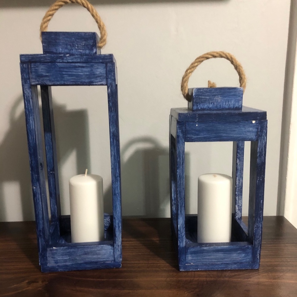 Handmade Wood Lanterns - Picture 1 of 10